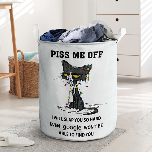 Cat piss me off - Laundry basket - LAUB09NGC010322-Owls Matrix