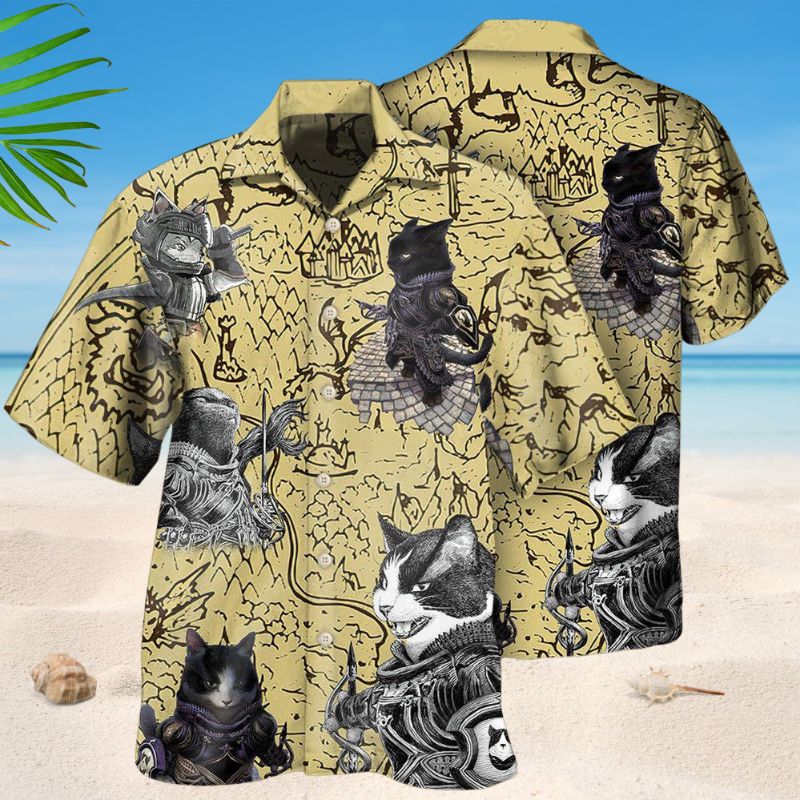 Cat Warrior Strong Cool Style – Hawaiian Shirt