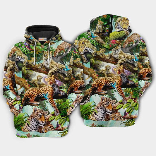 Catamount Loves Trees Nature Art – 3D Hoodie