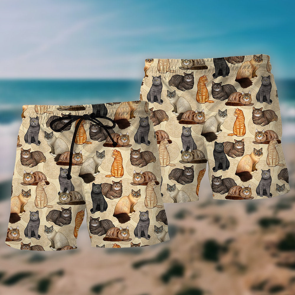 Cats Make Me Happy – Beach Short