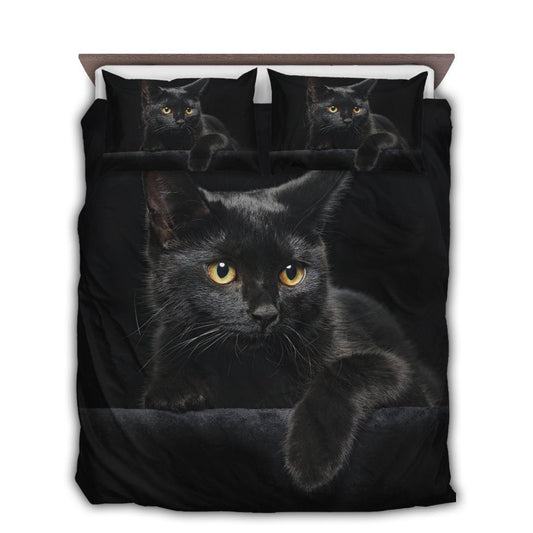 Cute Black Cat Bedding Cover For Pet Lover Bedroom Decor