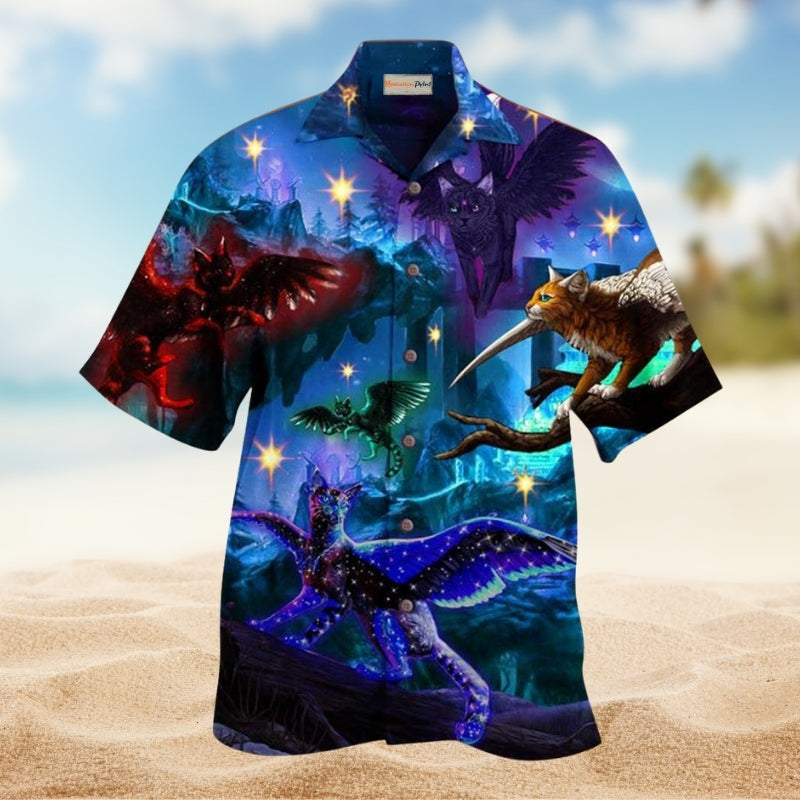 Cats Fly Love Dark Limited Edition – Hawaiian Shirt
