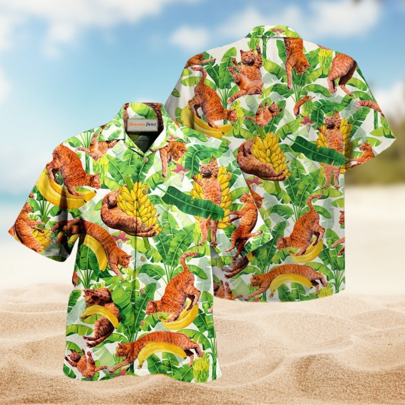 Cats Funny And Jumping Bananas Edition – Hawaiian Shirt