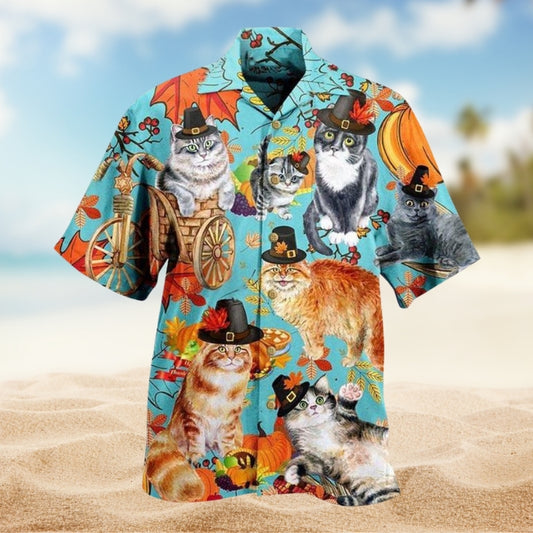 Cats Happy Thanksgiving Limited Edition – Hawaiian Shirt