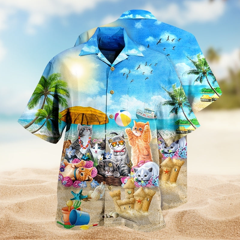 Cats Love Beach Sunshine Limited Edition – Hawaiian Shirt