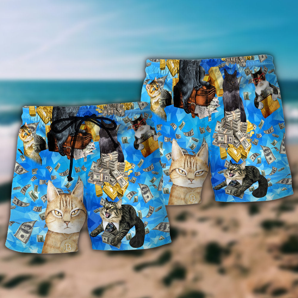 Cool Cat Love Money Lifestyle – Beach Short