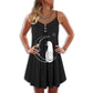 Cat Love Summer Vibes – Women's Summer Sleeveless V-Neck Camisole Dress