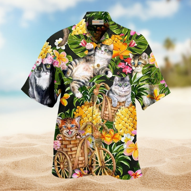 Cats Lovely And Flowers Garden Limited Edition – Hawaiian Shirt