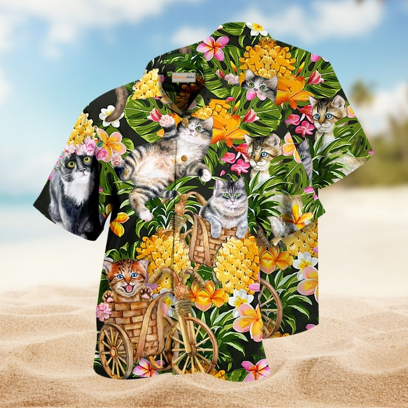 Cats Lovely And Flowers Garden Limited Edition – Hawaiian Shirt