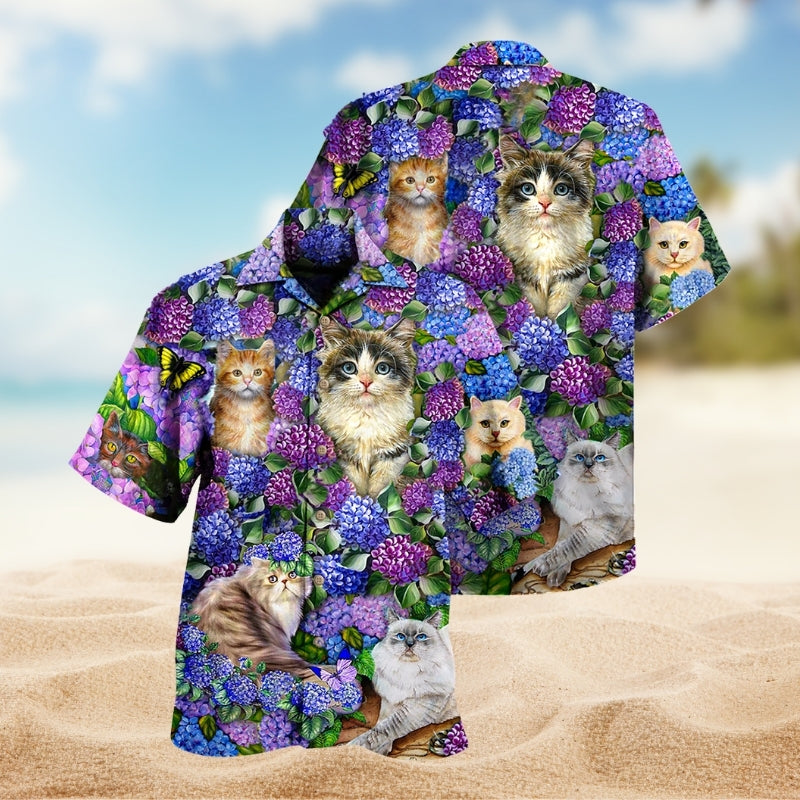 Cats Lovely And Flowers Limited Edition – Hawaiian Shirt