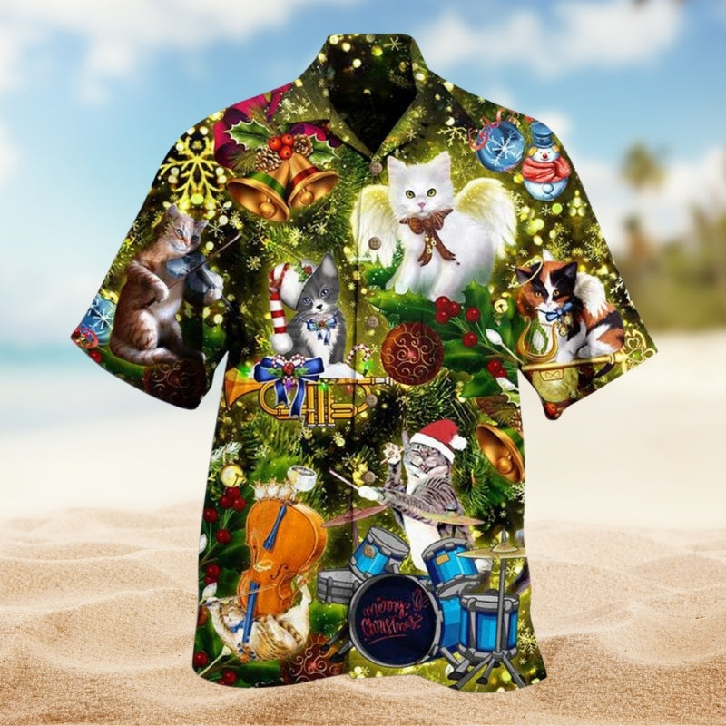 Cats Merry Christmas Angel Limited Edition – Hawaiian Shirt