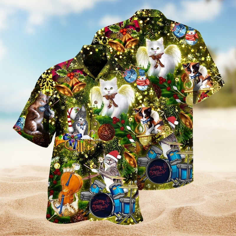 Cats Merry Christmas Angel Limited Edition – Hawaiian Shirt