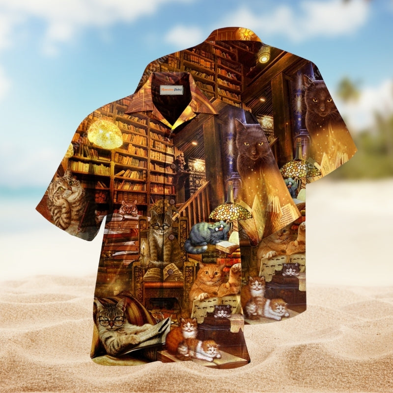 Cats Read Books Limited Edition – Hawaiian Shirt