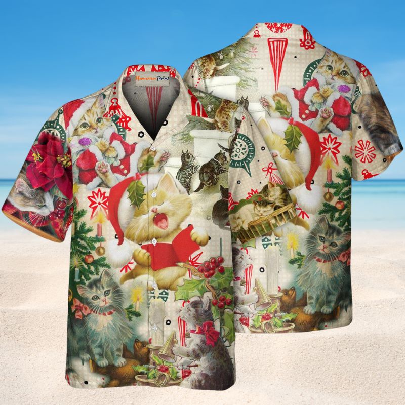 Cats Sing Christmas Song – Hawaiian Shirt