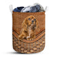 S: 17.72”x13.78” (45x35 cm) Cavalier King Dog Rattan Teaxture - Laundry Basket - Owls Matrix LTD