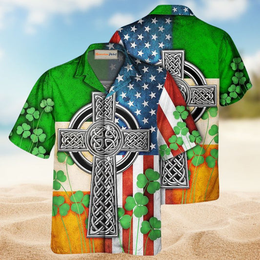 Celtic Cross Irish Saint Patrick Style – Hawaiian Shirt