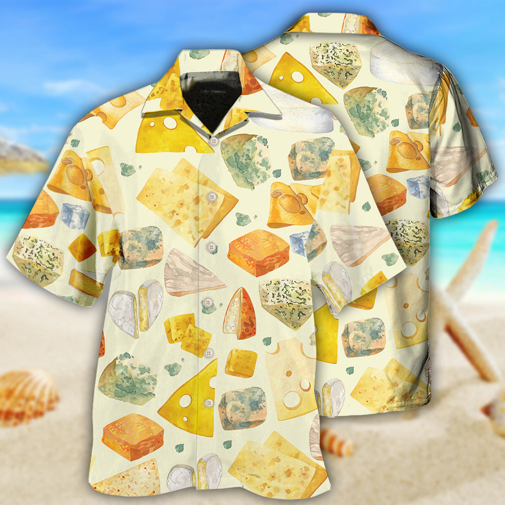 Hawaiian Shirt / Adults / S Cheese beautiful food life - Hawaiian shirt - HAWS02NGC060422 - Owls Matrix LTD