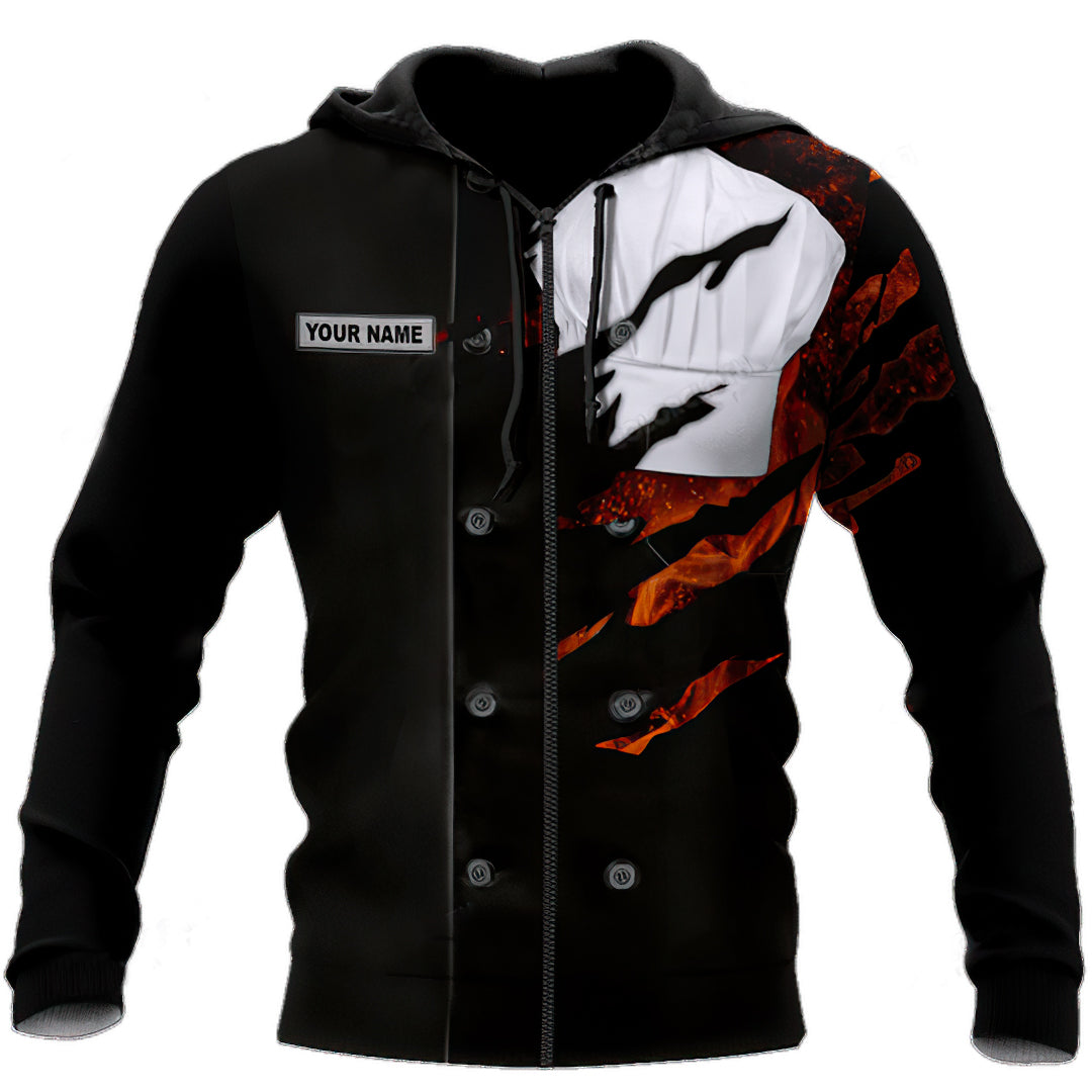 Chef Fire Custom Art – 3D Hoodie