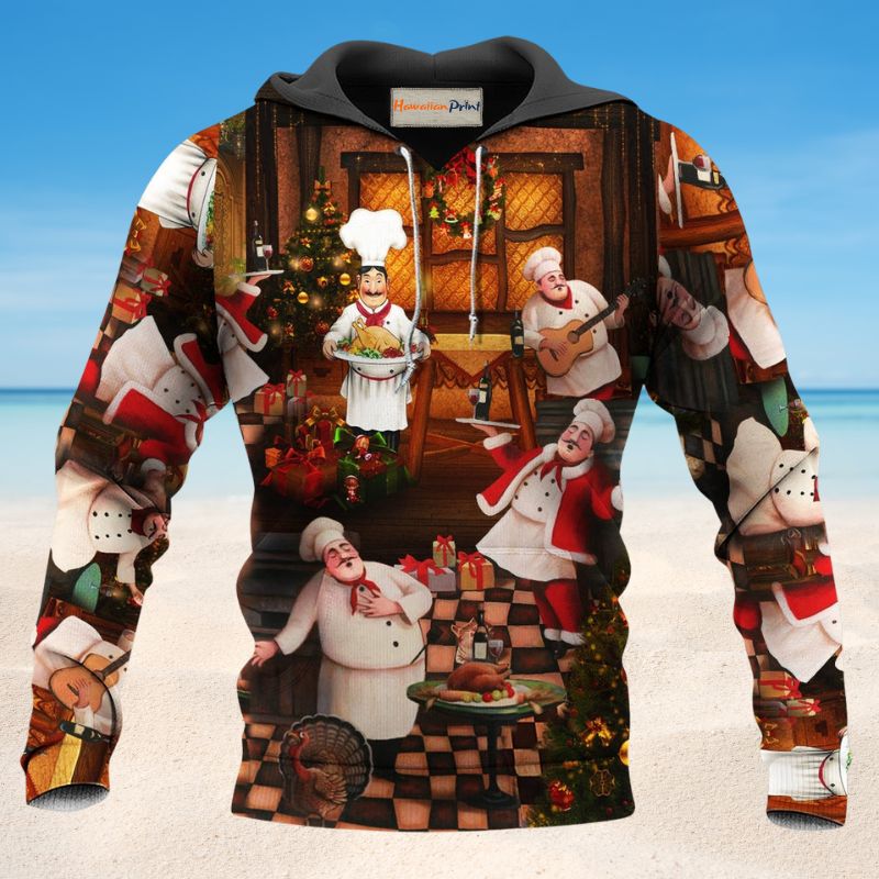 Chef Merry Christmas Happy - 3D Hoodie