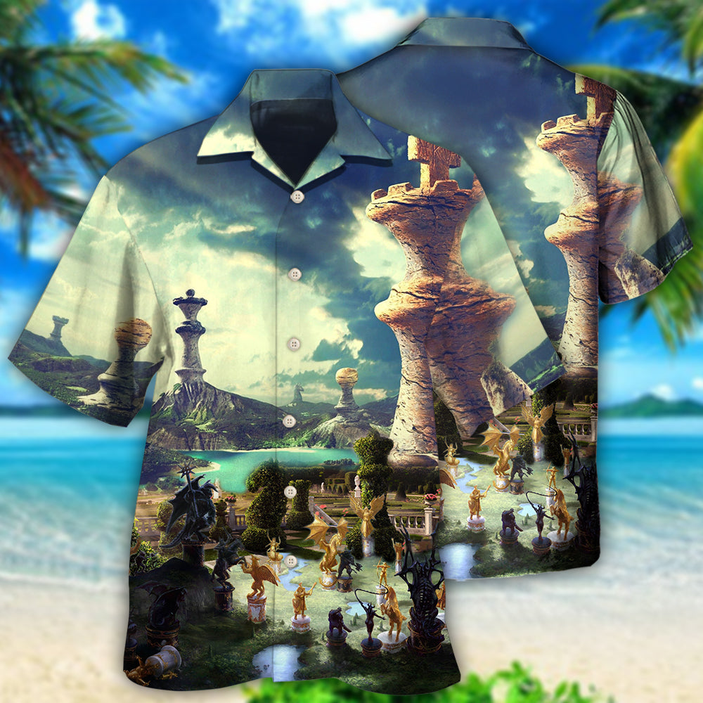 Chess Is A Funny Game Strategy - Hawaiian Shirt