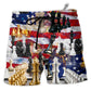 Beach Short / Adults / S Chess And Firework Independence Day - Beach Short - Owls Matrix LTD