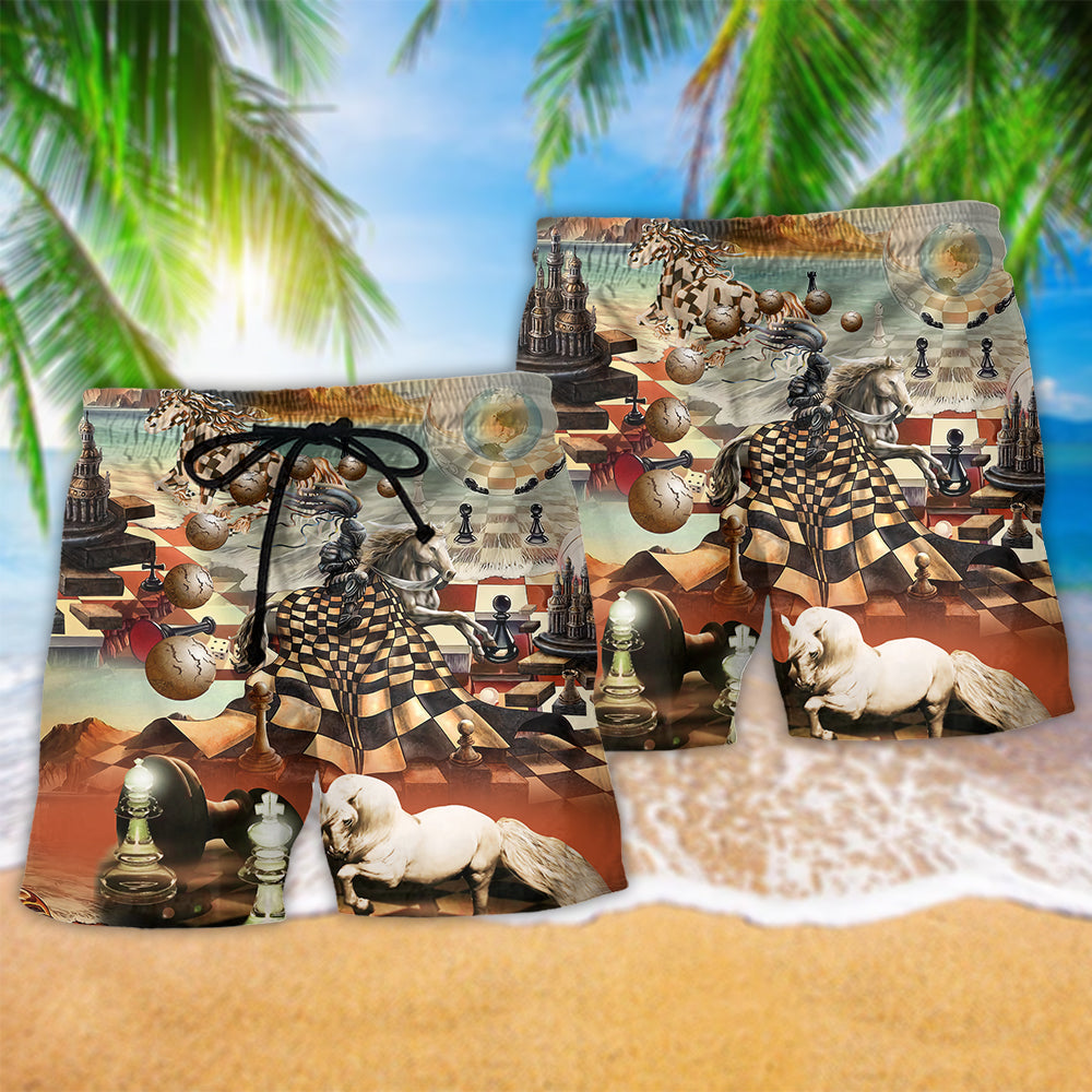 Knight Power Chess Art – Beach Short