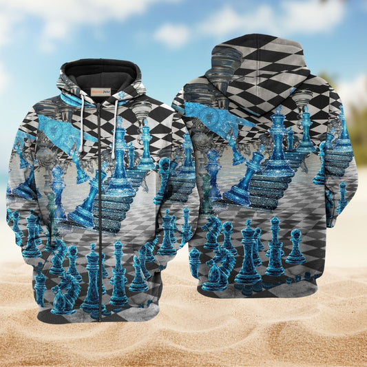 Chess Strategy Mind Game - 3D Hoodie