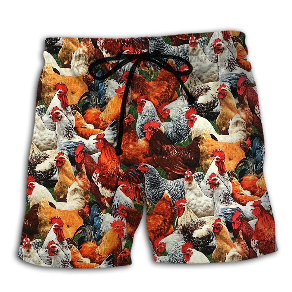 Chicken Hang Out With Chickens – Beach Short