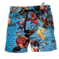 Beach Short / Adults / S Chicken Rooster Fighting Cool Style - Beach Short - Owls Matrix LTD