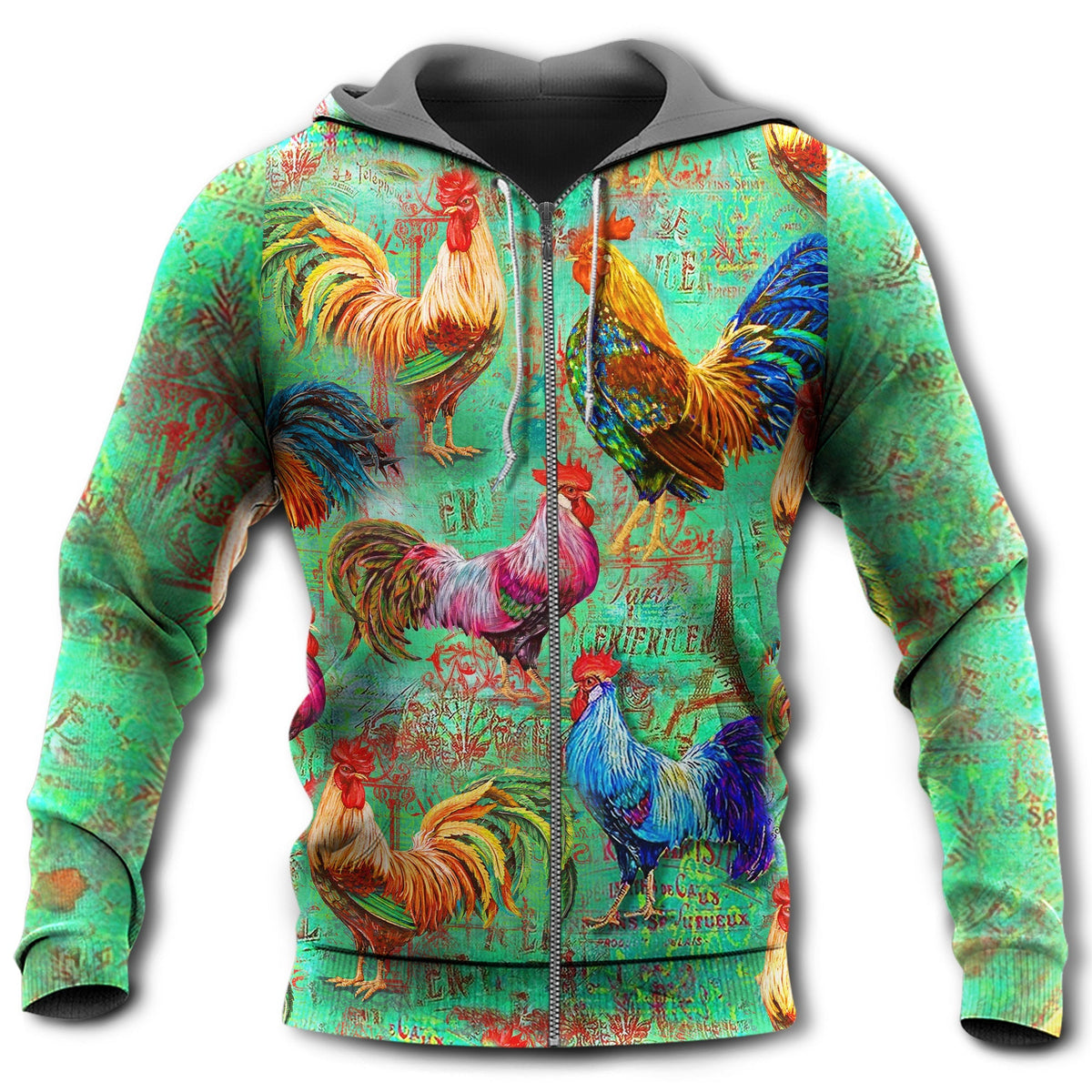 Chicken Green Love Style - 3D Hoodie2