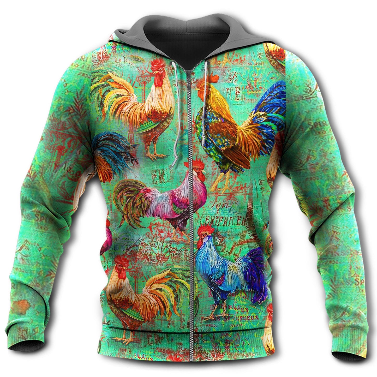 Chicken Green Love Style - 3D Hoodie2