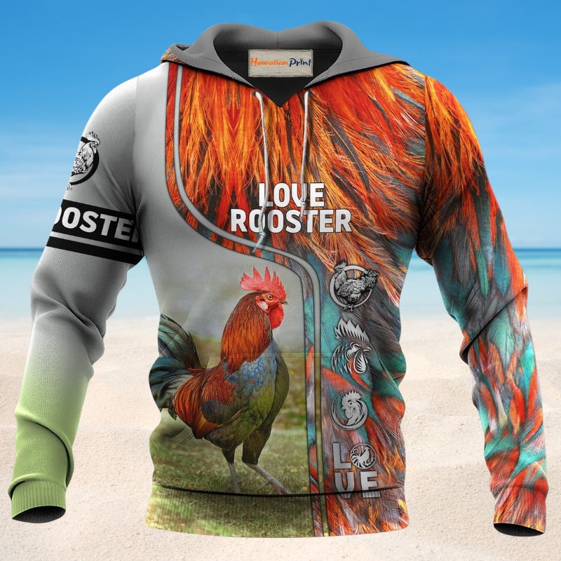 Chicken Rooster Cool Style - 3D Hoodie