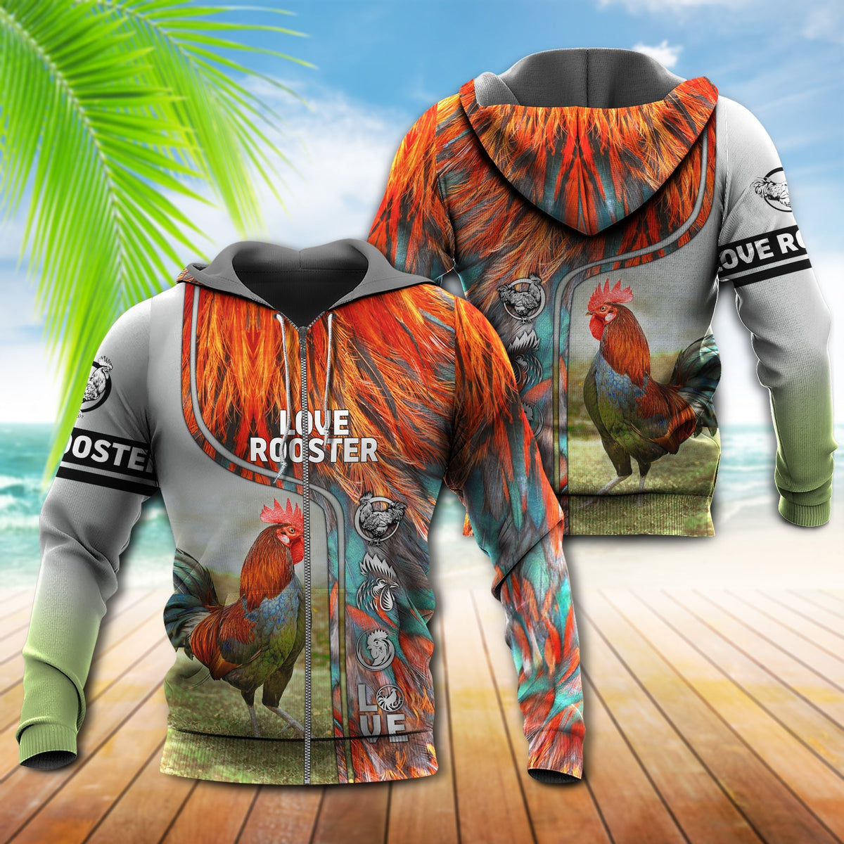 Chicken Rooster Cool Style - 3D Hoodie4