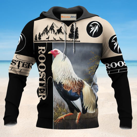 Chicken Rooster Morning Love - 3D Hoodie