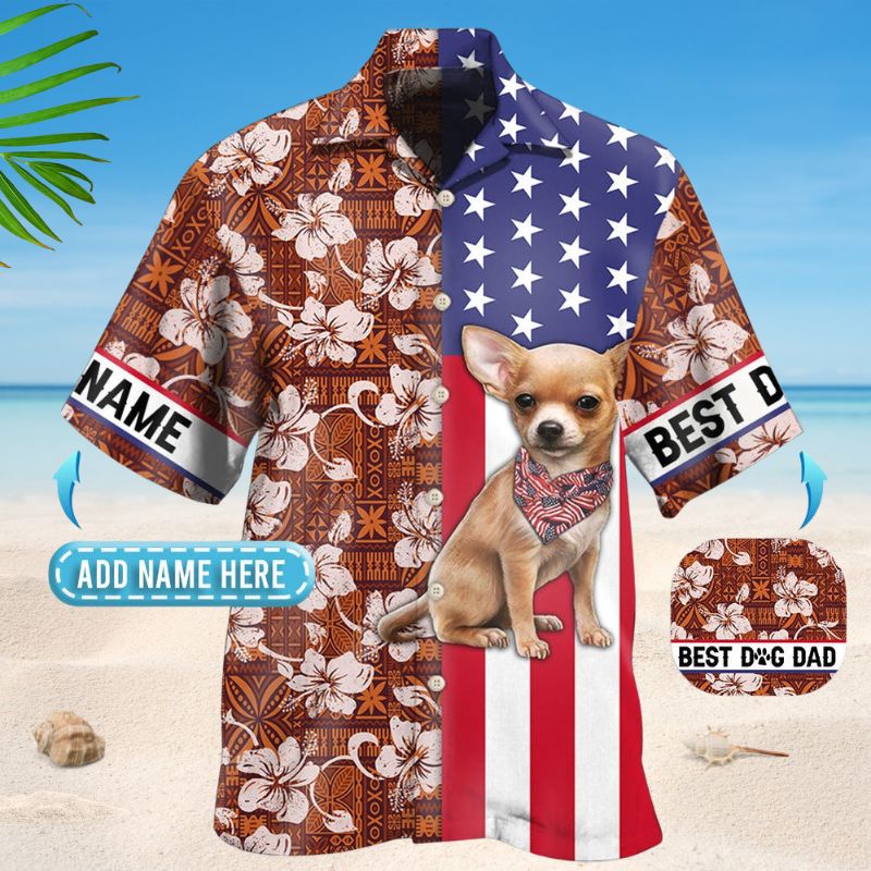 Chihuahua Lover America Tropical Style – Hawaiian Shirt