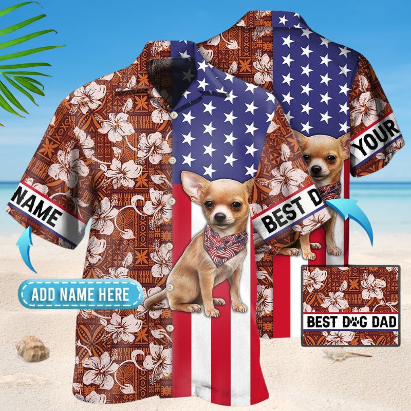 Chihuahua Lover America Tropical Style – Hawaiian Shirt