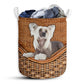 S: 17.72”x13.78” (45x35 cm) Chinese Crested Dog Rattan Teaxture - Laundry basket - Owls Matrix LTD