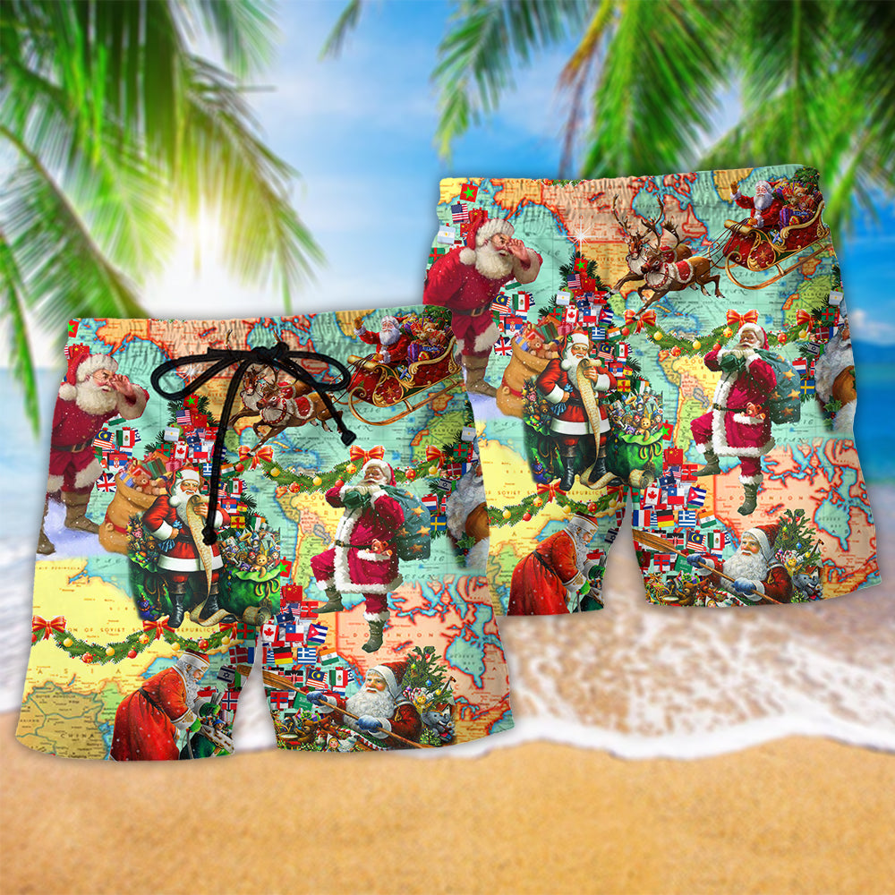 Christmas Santa Love Style - Beach Short