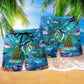 Christmas Whales Ocean Art - Beach Short