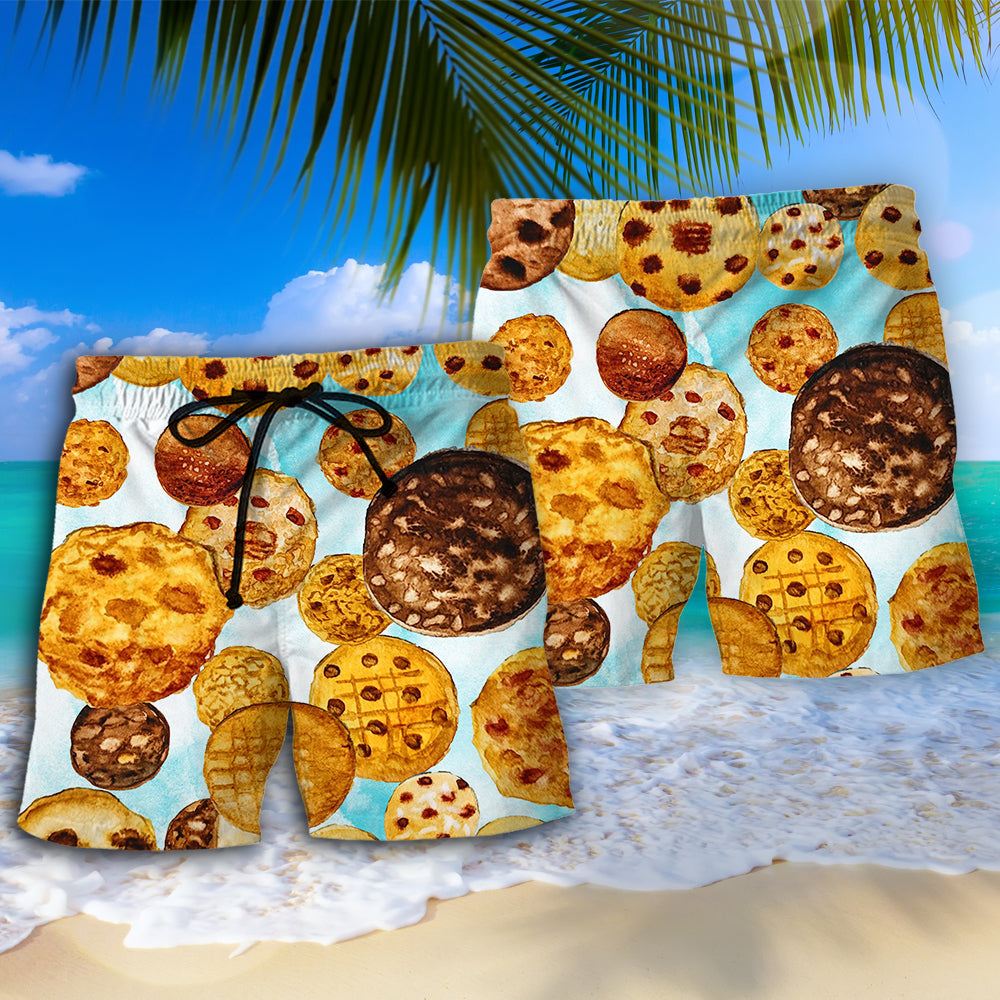 Chocolate Chip Cookie Sweet Treat Design – Beach Short