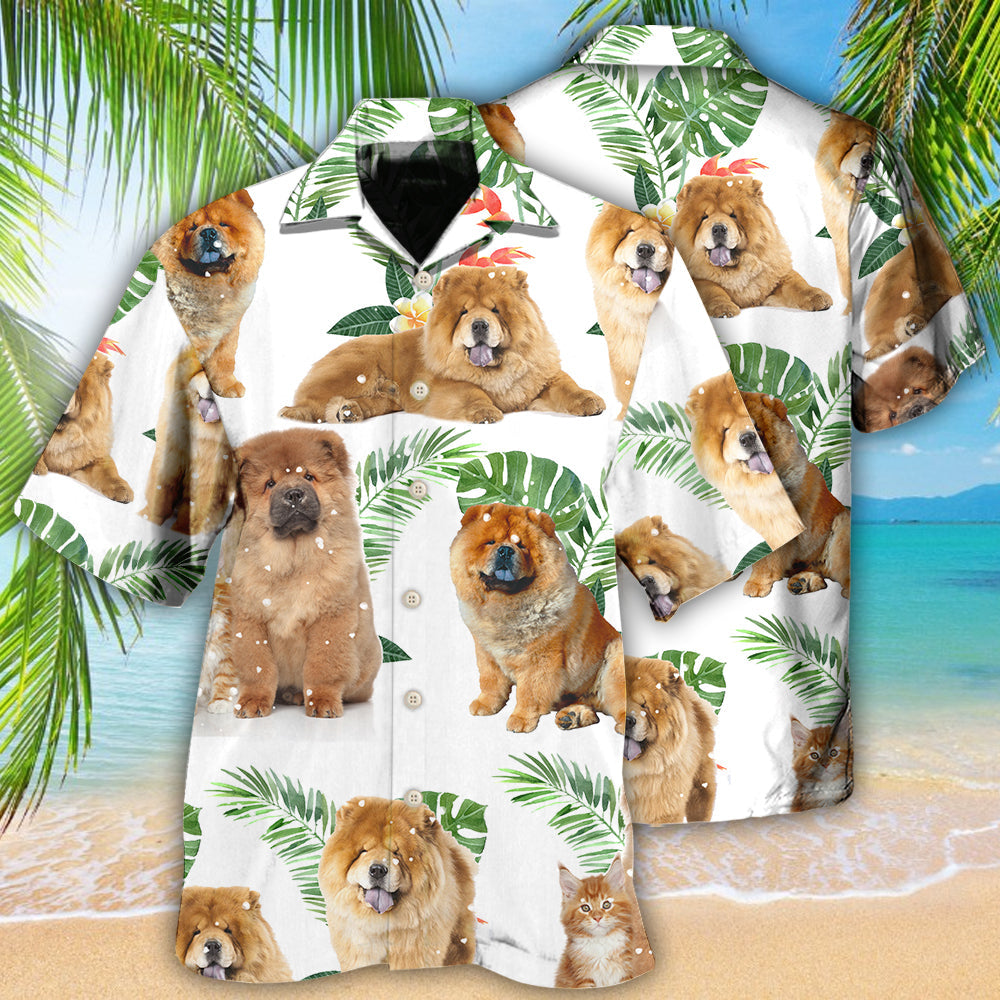 Chow Chow Tropical Leaf Style – Hawaiian Shirt