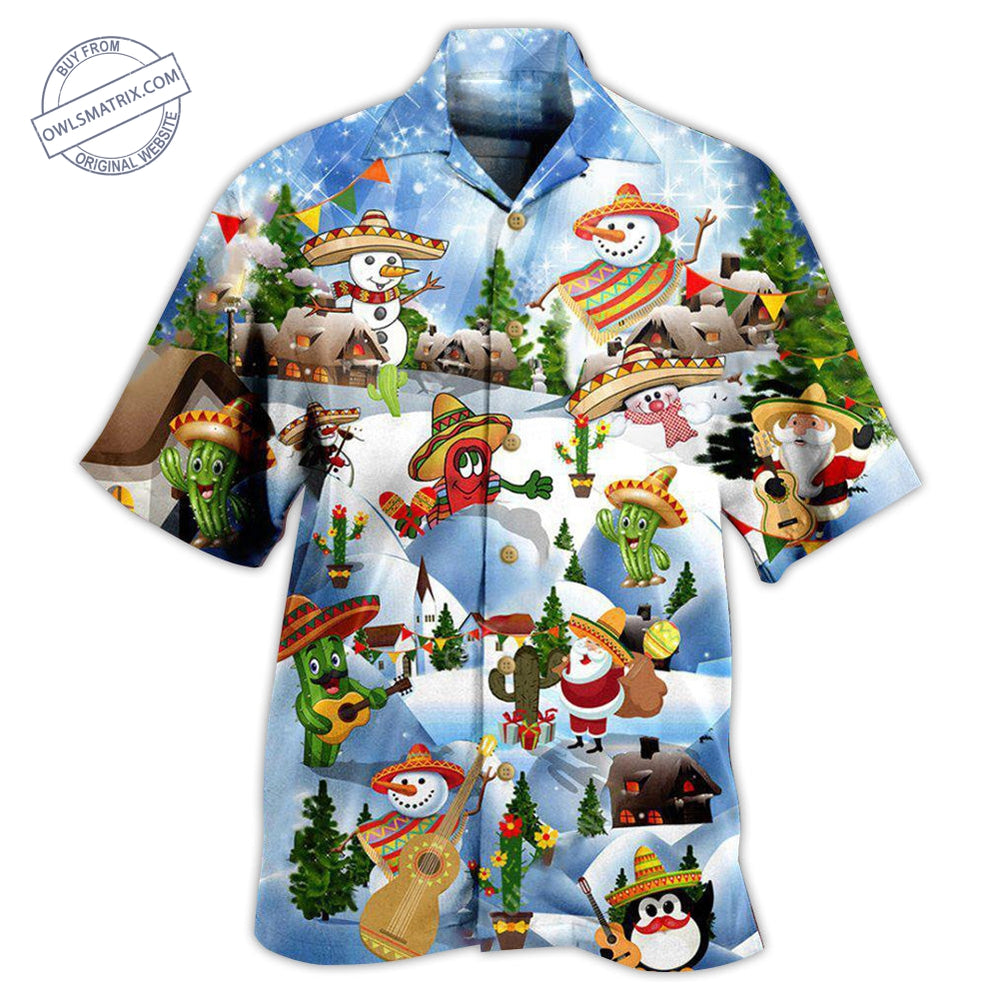 Hawaiian Shirt / Adults / S Chrismas Merican Say Merry Chrismas Edition - Hawaiian Shirt - HAWS18FNN130721 - Owls Matrix LTD
