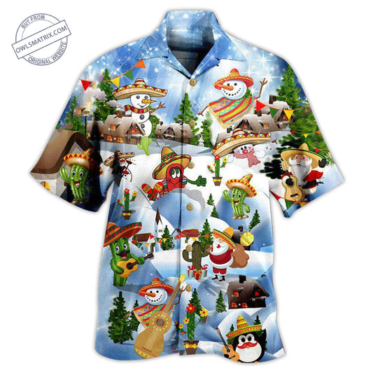 Hawaiian Shirt / Adults / S Chrismas Merican Say Merry Chrismas Edition - Hawaiian Shirt - HAWS18FNN130721 - Owls Matrix LTD