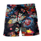 Christmas Santa In Space - Beach Short