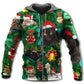 Christmas Cats Meowy Holiday Art – 3D Hoodie
