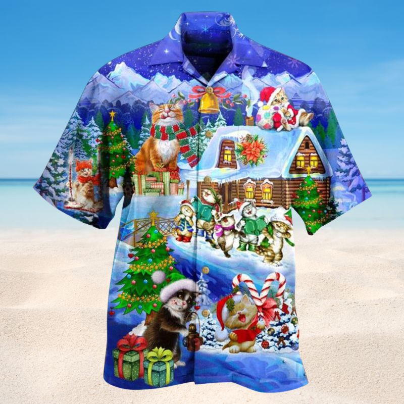 Christmas Cats Santa Love Gift – Hawaiian Shirt