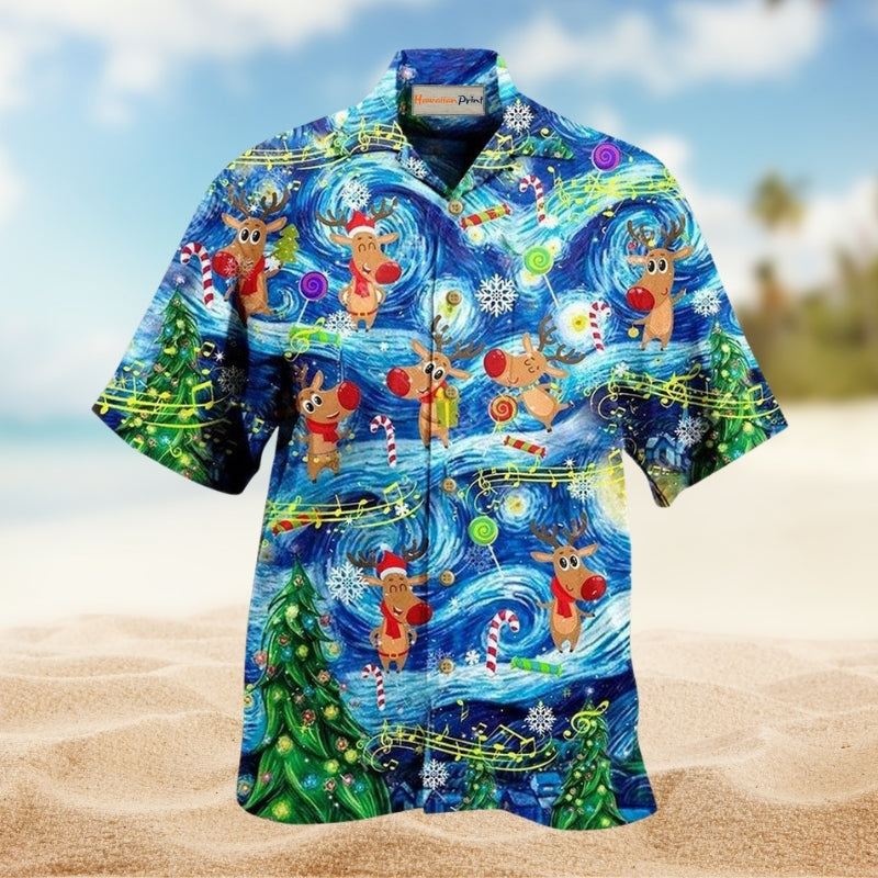 Christmas Dancing Reindeers Happy Limited Edition – Hawaiian Shirt