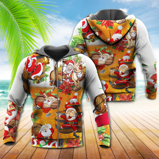 Christmas Dear Santa Here Is Your Beer Quote – 3D Hoodie