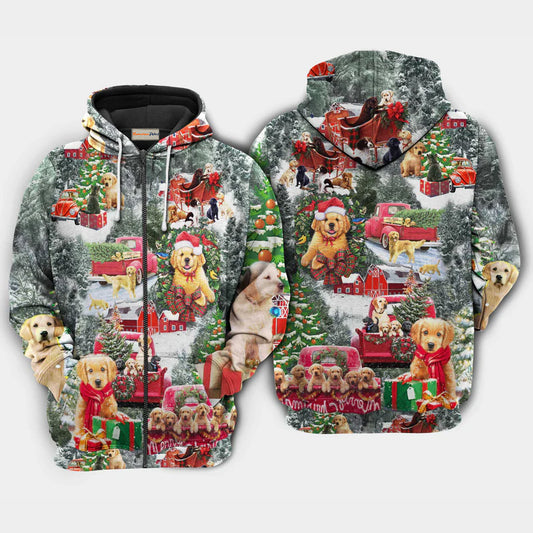 Christmas Dogs Love Holiday Quote – 3D Hoodie