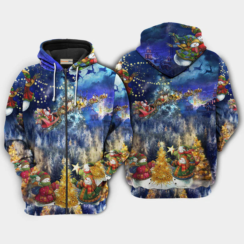 Christmas Family In Love Holiday Art – 3D Hoodie